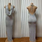 Deep V Neck Backless Evening Dress GMYU-9285