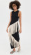 Sleeveless Tassel Irregular Maxi Dress GRNH-28893
