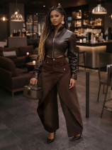 Irregular High Waist Wide Leg Pants SH-S391529