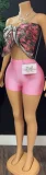 Pre Order: About 7 work days shipping Sexy Wrap Chest Top Shorts Suit YUEM-202612