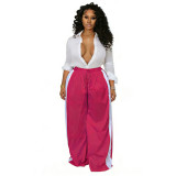 Contrast Color Loose Sport Pants IV-8600