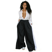 Contrast Color Loose Sport Pants IV-8600