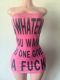 Pre Order: About 7 work days shipping Letter Print Tube Top Dress YUEM-202613