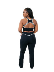 Sleeveless Tank Top Flare Pants Suit CM-60405
