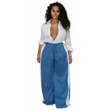 Contrast Color Loose Sport Pants IV-8600