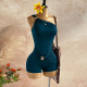 Single Shoulder Ruched Romper GZIY-6376