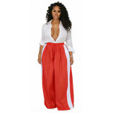 Contrast Color Loose Sport Pants IV-8600