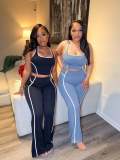 Sleeveless Tank Top Flare Pants Suit CM-60405