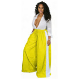Contrast Color Loose Sport Pants IV-8600