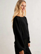 Solid Color Long Sleeve Two Piece Pants Set MIL-L346