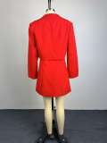 Solid Color Blazer+Mini Dress 2 Piece Set GCNE-73673