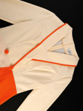 Plus Size Color Block Long Sleeve Midi Dress GKEN-ADR051131