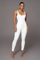 Sleeveless Solid Color Jumpsuit MZ-S2802