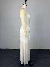 Sleeveless Pleated Slim Maxi Dress GCNE-73599
