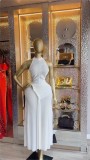 Sleeveless Pleated Slim Maxi Dress GCNE-73599