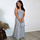 Sleeveless Stripe Tube Top Maxi Dress GANY-LB2880