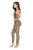Print Backless Sling Tight Jumpsuit MZ-2011-1