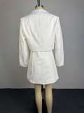 Solid Color Blazer+Mini Dress 2 Piece Set GCNE-73673