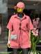 Solid Color Lapel Shirt Tie Up Loose Short Suit GCNE-9631