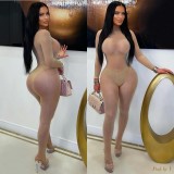 See Through Long Sleeve Erotic Jumpsuit YS-26006