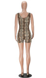 Print Sleeveless Backless Sport Romper MZ-2088-1