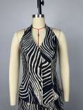 Print Sleeveless Vest Wide Leg Pants 2 Piece Set GCNE-73786