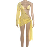 Sexy Mesh Bikinis Three Piece Swimsuit GSLF-K6F01119A