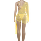 Sexy Mesh Bikinis Three Piece Swimsuit GSLF-K6F01119A