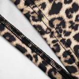 Leopard Print Backless Romper GDSF-D26RP008