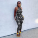 Polka Dots Print Tie Up Backless Jumpsuit GDSF-D26JP077