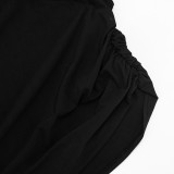 Solid Color Sleeveless Bodysuit Seventh Pants Suit GDSF-J26ST035