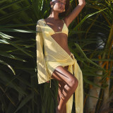 Sexy Mesh Bikinis Three Piece Swimsuit GSLF-K6F01119A