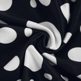 Polka Dots Print Tie Up Backless Jumpsuit GDSF-D26JP077