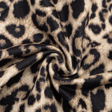 Leopard Print Backless Romper GDSF-D26RP008