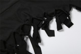Hollow Out Tie Up Tube Top Shorts Suit DLSF-K6S01872A