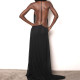 V Neck Mesh Backless Sexy Maxi Dress XEF-K6D04329A