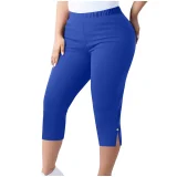 Plus Size Solid Color Split Seventh Pants GYZY-66811