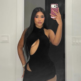 Hollow Out Sleeveless Mini Dress GSZM-D26DS097