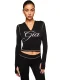 Long Sleevel Print Hooded Flare Pants 2 Piece Set GXZY-Xy2507
