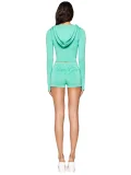 Letter Print Long Sleeve Hooded Two Piece Shorts Set GXZY-XY26011