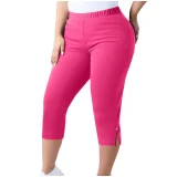Plus Size Solid Color Split Seventh Pants GYZY-66811