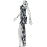 Sexy Print Tie Up Sling Mini Dress GJYO-JD305082