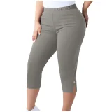Plus Size Solid Color Split Seventh Pants GYZY-66811