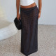 Polka-dot Print Chiffon Straight Midi Skirt GSZM-D26SK076