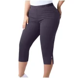 Plus Size Solid Color Split Seventh Pants GYZY-66811