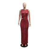 Sleeveless Hot Drill Maxi Dress CYA-902259