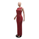 Sleeveless Hot Drill Maxi Dress CYA-902259