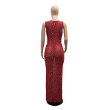Sleeveless Hot Drill Maxi Dress CYA-902259