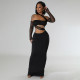 Mesh See Through Mesh Patchwork Maxi Dress YF-20045