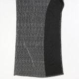 Single Shoulder Sleeveless High Split Maxi Dress CYA-902227